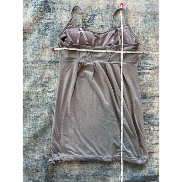 Lululemon Gray Heathered Fossil / Fossil Debut Athletic Tank Top Size 6 - Picture 3 of 7
